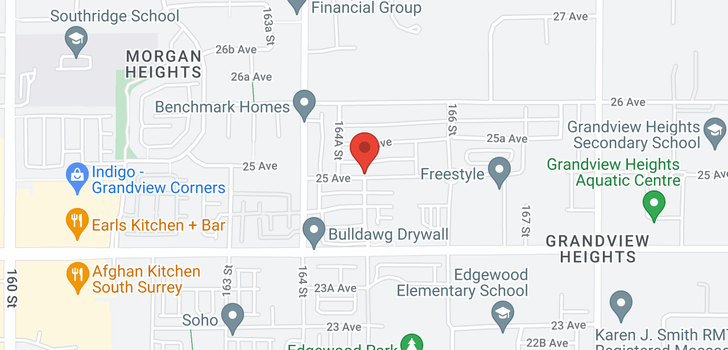 map of 16517 25 AVENUE